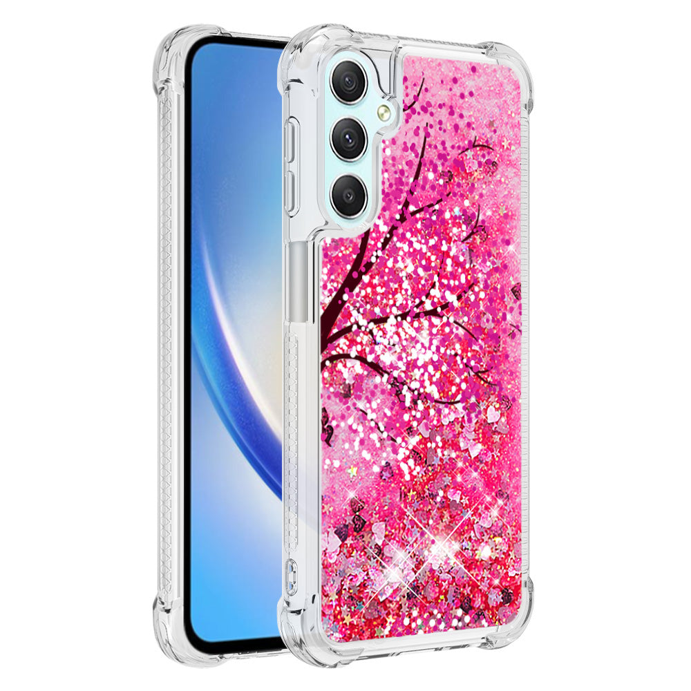 YB Quicksand Series-2 for Samsung Galaxy A24 4G Pattern Printing TPU Phone Case Floating Liquid Cover YB Quicksand Series-2 for Samsung Galaxy A24 4G Pattern Printing TPU Phone Case Floating Liquid Cover